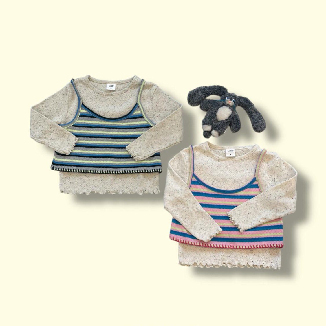 Toddler SP26 Lettuce - Edge Pointelle Confetti Long Sleeve Top (3 - 7y) - 2 Colors - AT NOON STORE