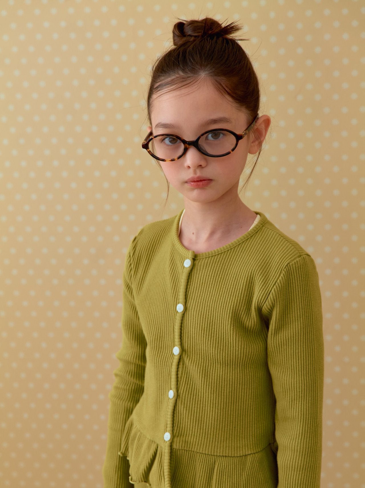 Toddler SP26 Lettuce - Edge Ribbed Peplum Cardigan (2 - 7y) - 2 Colors - AT NOON STORE