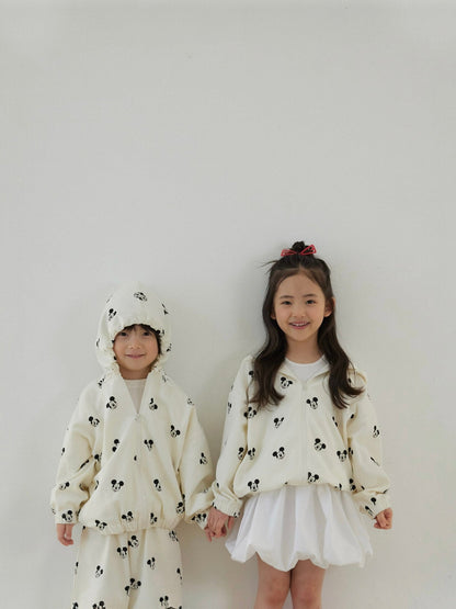 Toddler SP26 MICKEY All - Over Print Hooded Jacket (1 - 7y) - Ivory - AT NOON STORE