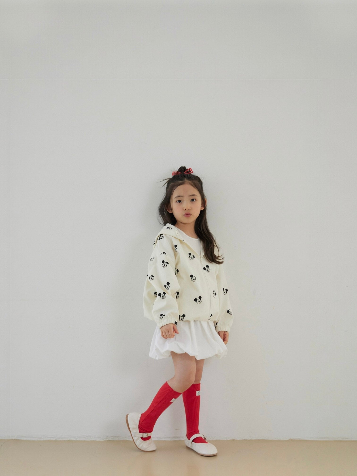 Toddler SP26 MICKEY All - Over Print Hooded Jacket (1 - 7y) - Ivory - AT NOON STORE