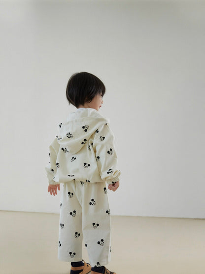Toddler SP26 MICKEY All - Over Print Hooded Jacket (1 - 7y) - Ivory - AT NOON STORE