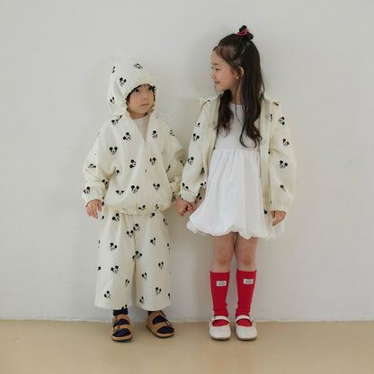 Toddler SP26 MICKEY All - Over Print Hooded Jacket (1 - 7y) - Ivory - AT NOON STORE