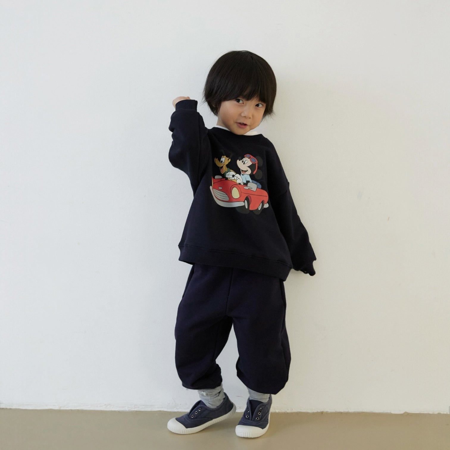 Toddler SP26 Mickey Car Long Sleeve Sweatshirt (1 - 7y) - 2 Colors - AT NOON STORE