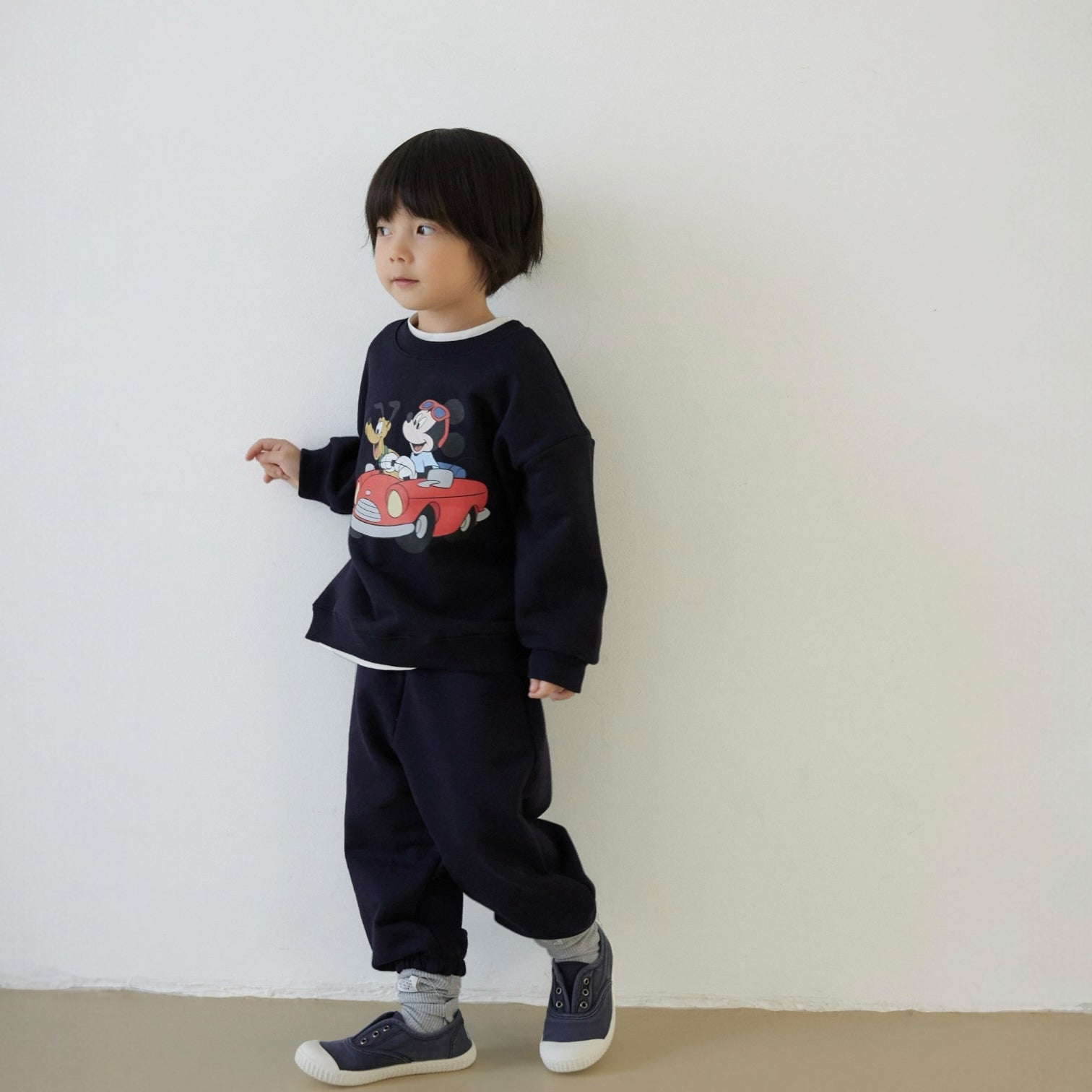 Toddler SP26 Mickey Car Long Sleeve Sweatshirt (1 - 7y) - 2 Colors - AT NOON STORE
