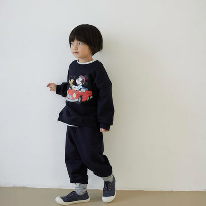 Toddler SP26 Mickey Car Long Sleeve Sweatshirt (1 - 7y) - 2 Colors - AT NOON STORE