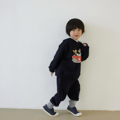 Toddler SP26 Mickey Car Long Sleeve Sweatshirt (1 - 7y) - 2 Colors - AT NOON STORE