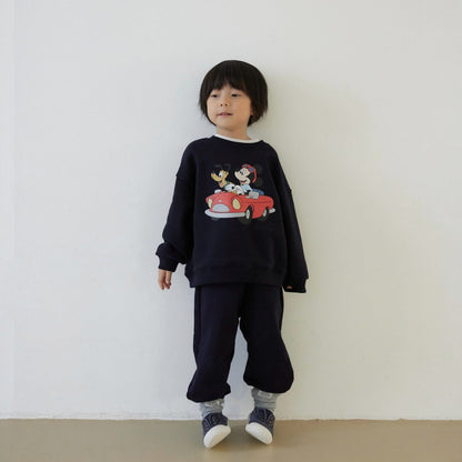 Toddler SP26 Mickey Car Long Sleeve Sweatshirt (1 - 7y) - 2 Colors - AT NOON STORE