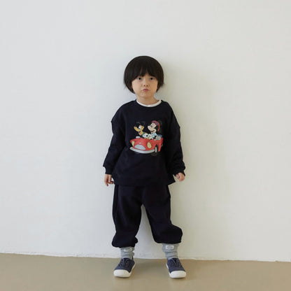 Toddler SP26 Mickey Car Long Sleeve Sweatshirt (1 - 7y) - 2 Colors - AT NOON STORE