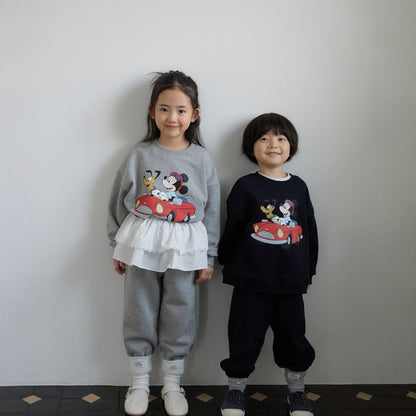 Toddler SP26 Mickey Car Long Sleeve Sweatshirt (1 - 7y) - 2 Colors - AT NOON STORE