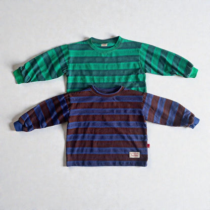 Toddler SP26 Multi Stripe Long Sleeve Top and Jogger Pants Set (2 - 8y) - 2 Colors - AT NOON STORE
