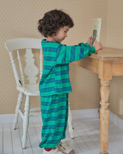 Toddler SP26 Multi Stripe Long Sleeve Top and Jogger Pants Set (2 - 8y) - 2 Colors - AT NOON STORE