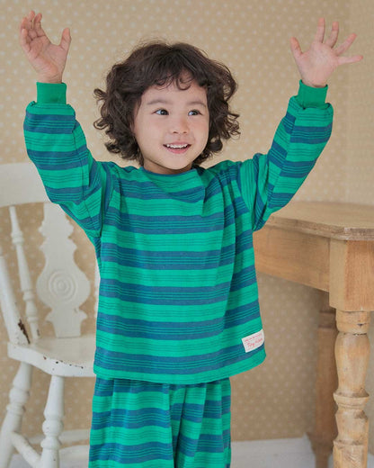 Toddler SP26 Multi Stripe Long Sleeve Top and Jogger Pants Set (2 - 8y) - 2 Colors - AT NOON STORE