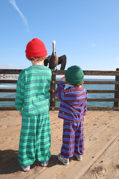 Toddler SP26 Multi Stripe Long Sleeve Top and Jogger Pants Set (2 - 8y) - 2 Colors - AT NOON STORE
