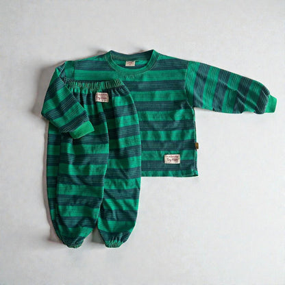 Toddler SP26 Multi Stripe Long Sleeve Top and Jogger Pants Set (2 - 8y) - 2 Colors - AT NOON STORE