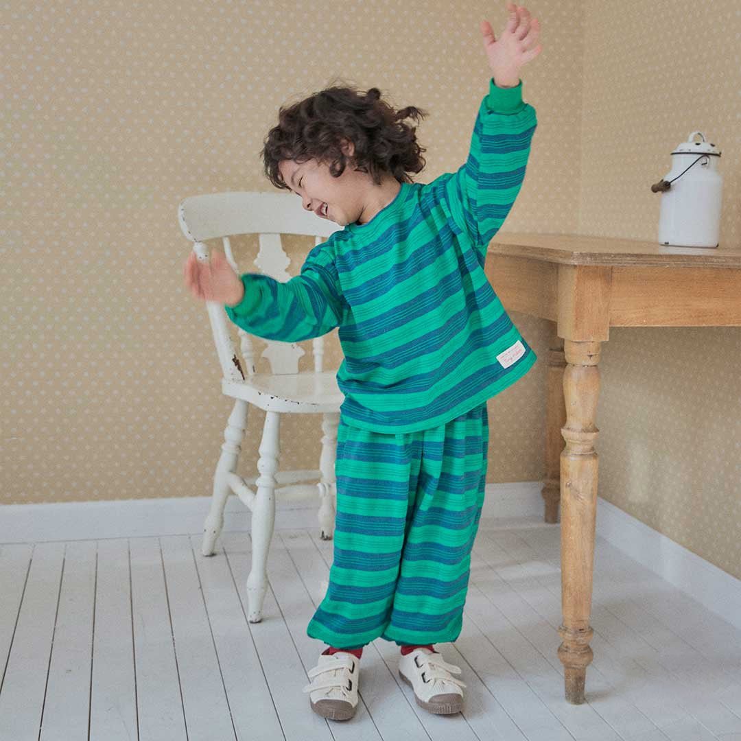 Toddler SP26 Multi Stripe Long Sleeve Top and Jogger Pants Set (2 - 8y) - 2 Colors - AT NOON STORE