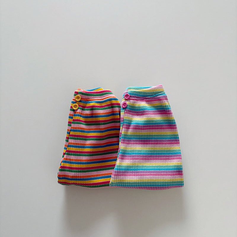 Toddler SP26 Multicolor Stripe Ribbed Jogger Pants (1 - 6y) - 2 Colors - AT NOON STORE