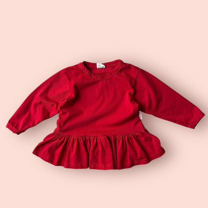 Toddler SP26 Peplum Long Sleeve Top (1 - 7y) - 2 Colors kids outfit