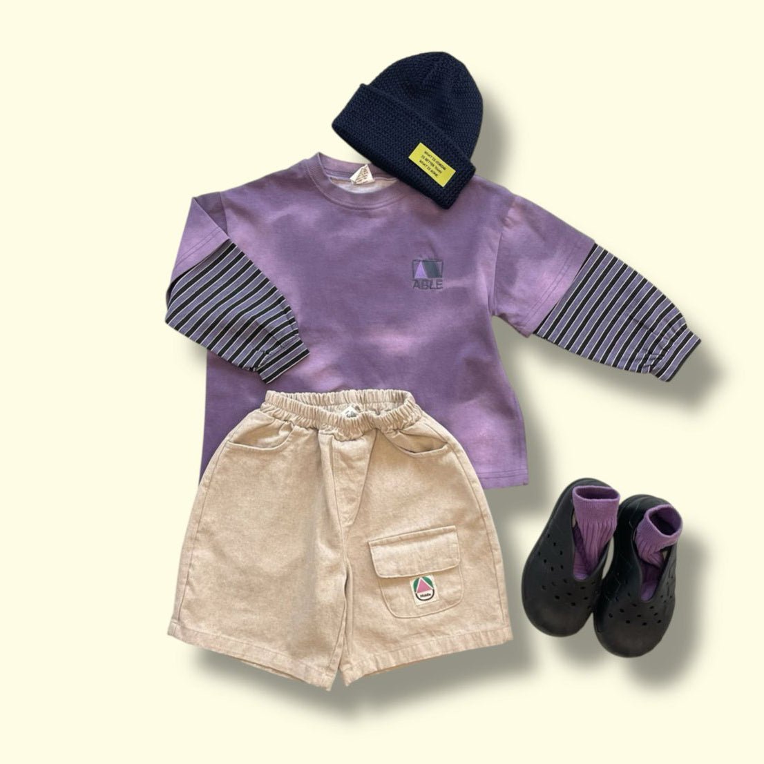 Toddler SP26 Pigment Dyed Flip Pocket Bermuda Shorts (3 - 7y) - 2 Colors - AT NOON STORE