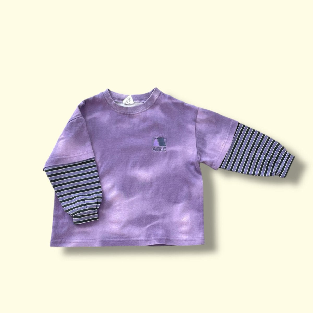 Toddler SP26 Pigment Dyed Layered Long Sleeve Top (3 - 7y) - 2 Colors - AT NOON STORE