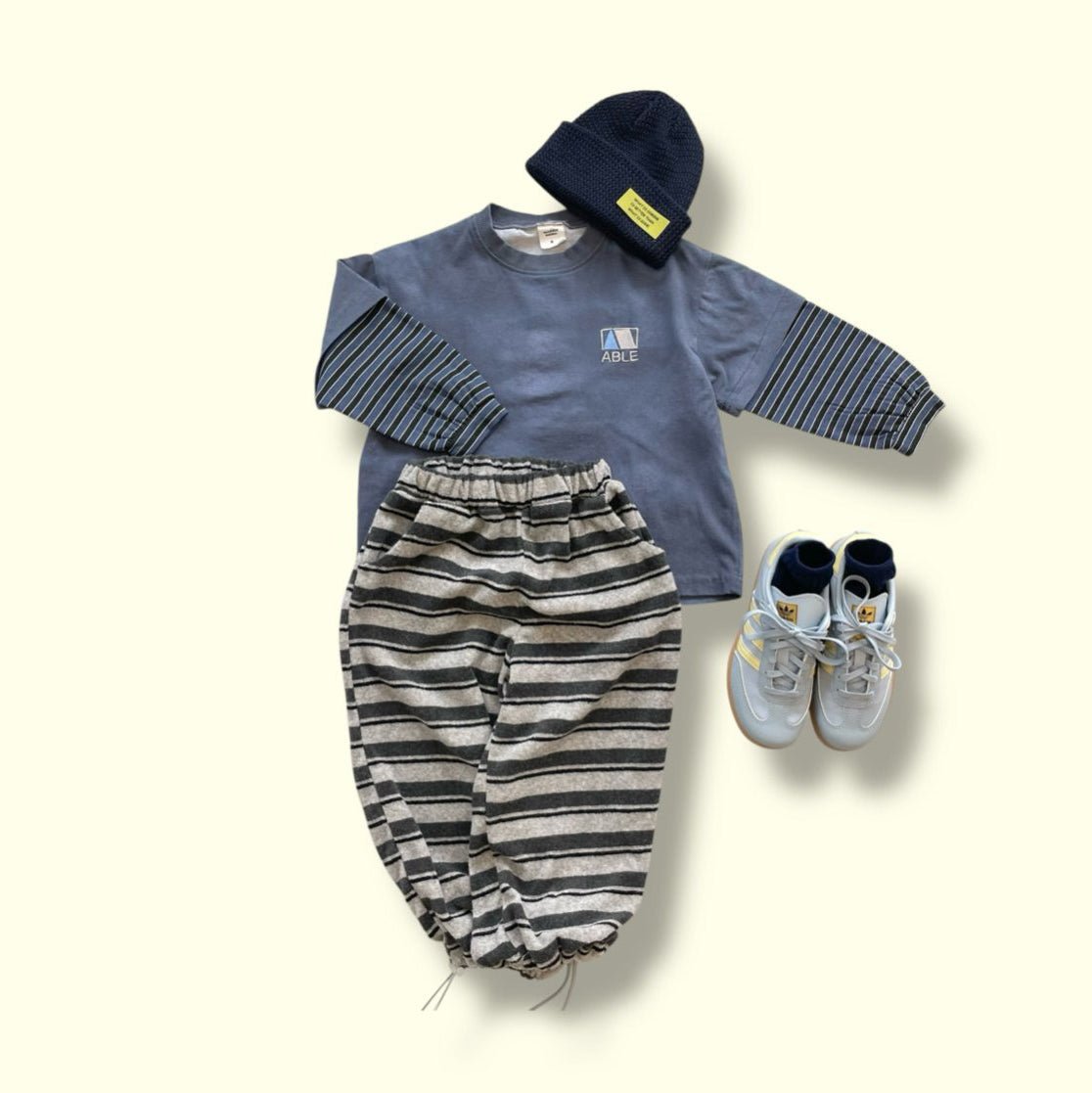 Toddler SP26 Pigment Dyed Layered Long Sleeve Top (3 - 7y) - 2 Colors - AT NOON STORE