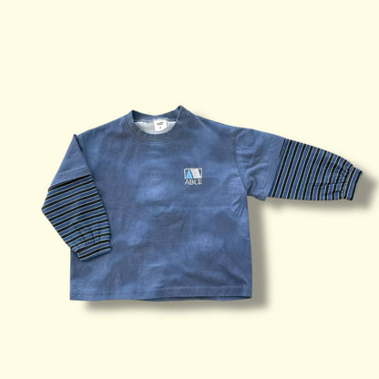 Toddler SP26 Pigment Dyed Layered Long Sleeve Top (3 - 7y) - 2 Colors - AT NOON STORE