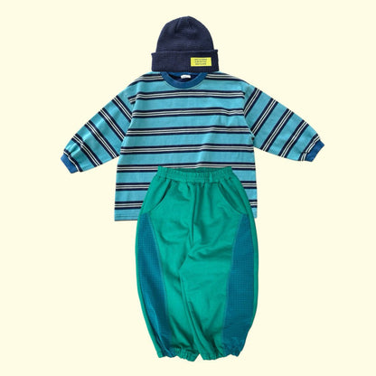 Toddler SP26 Pigment Dyed Multi Stripe Long Sleeve Tee (3 - 7y) - 3 Colors - AT NOON STORE