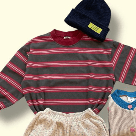 Toddler SP26 Pigment Dyed Multi Stripe Long Sleeve Tee (3 - 7y) - 3 Colors - AT NOON STORE