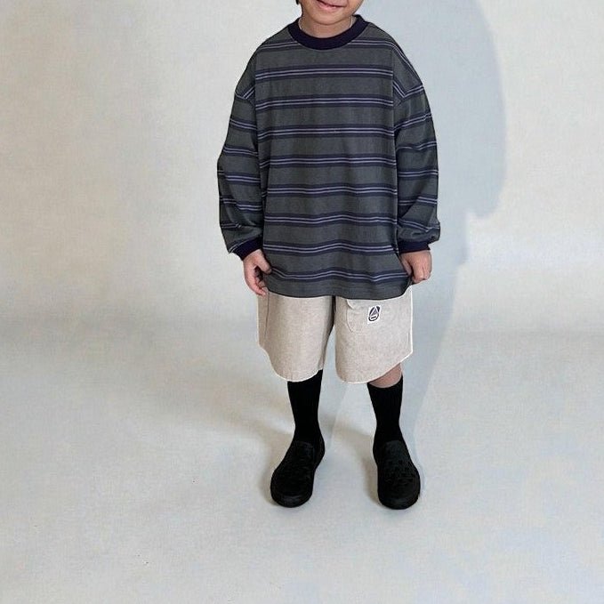 Toddler SP26 Pigment Dyed Multi Stripe Long Sleeve Tee (3 - 7y) - 3 Colors - AT NOON STORE