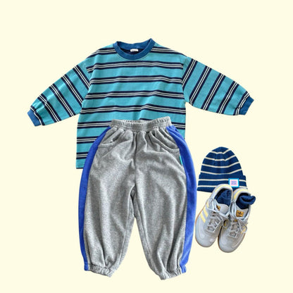 Toddler SP26 Pigment Dyed Multi Stripe Long Sleeve Tee (3 - 7y) - 3 Colors - AT NOON STORE