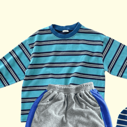 Toddler SP26 Pigment Dyed Multi Stripe Long Sleeve Tee (3 - 7y) - 3 Colors - AT NOON STORE