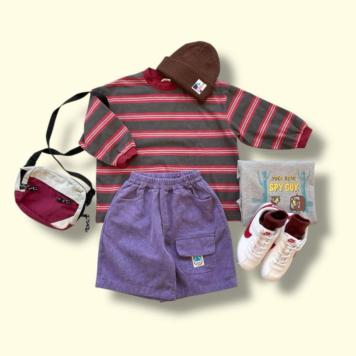 Toddler SP26 Pigment Dyed Multi Stripe Long Sleeve Tee (3 - 7y) - 3 Colors - AT NOON STORE