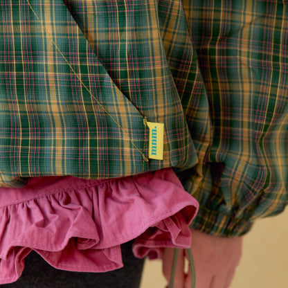 Toddler SP26 Plaid Brim Zip - up Jacket (2 - 7y) - Green - AT NOON STORE