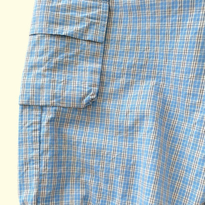 Toddler SP26 Plaid Cargo Pants (3 - 7y) - Sky Blue - AT NOON STORE