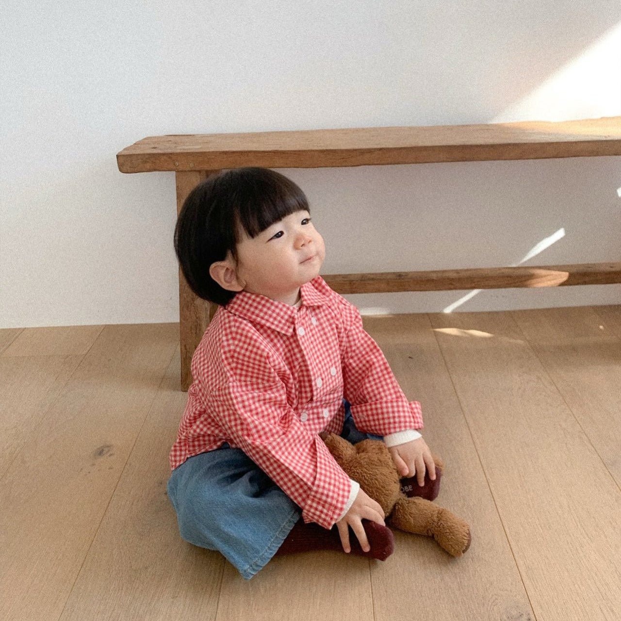 Toddler SP26 Plaid Double Button Up Shirt (10m - 4y) - 2 Colors - AT NOON STORE