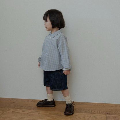 Toddler SP26 Plaid Double Button Up Shirt (10m - 4y) - 2 Colors - AT NOON STORE