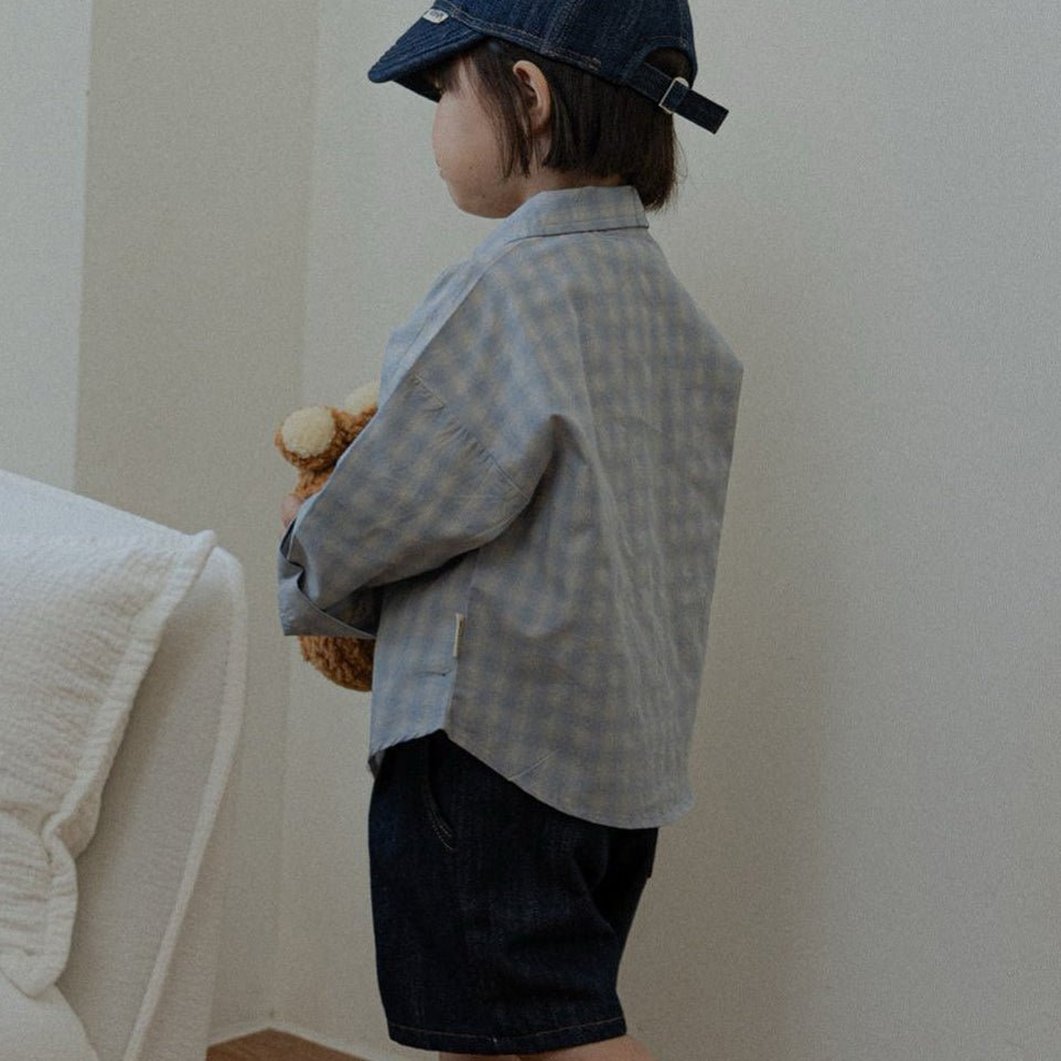 Toddler SP26 Plaid Double Button Up Shirt (10m - 4y) - 2 Colors - AT NOON STORE