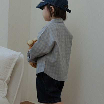 Toddler SP26 Plaid Double Button Up Shirt (10m - 4y) - 2 Colors - AT NOON STORE