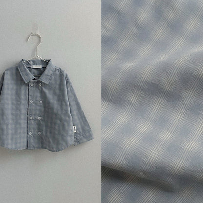 Toddler SP26 Plaid Double Button Up Shirt (10m - 4y) - 2 Colors - AT NOON STORE