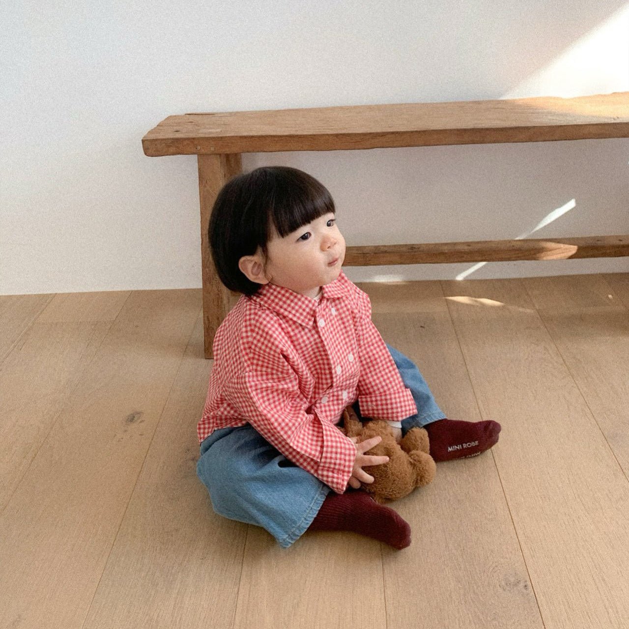 Toddler SP26 Plaid Double Button Up Shirt (10m - 4y) - 2 Colors - AT NOON STORE