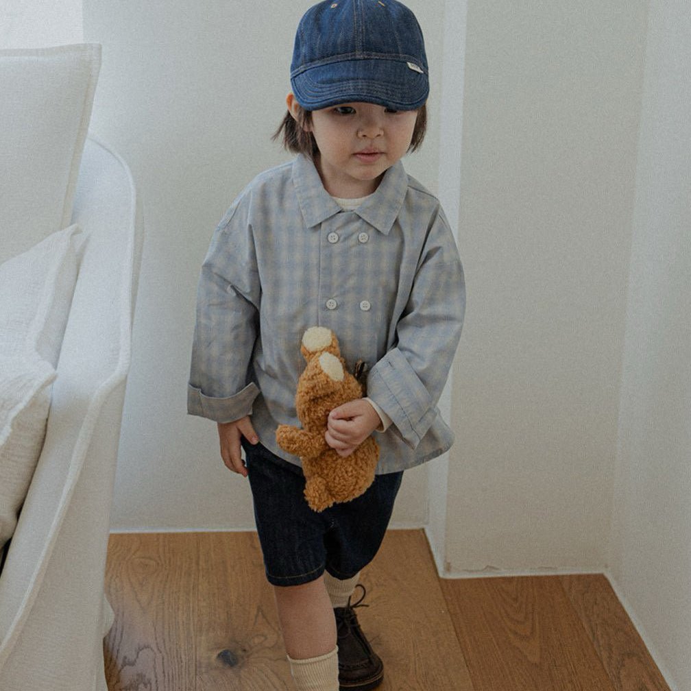 Toddler SP26 Plaid Double Button Up Shirt (10m - 4y) - 2 Colors - AT NOON STORE