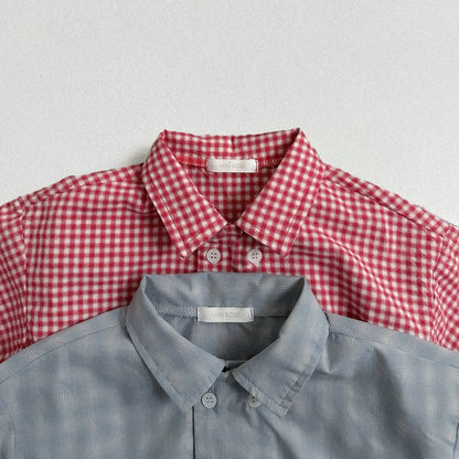 Toddler SP26 Plaid Double Button Up Shirt (10m - 4y) - 2 Colors - AT NOON STORE