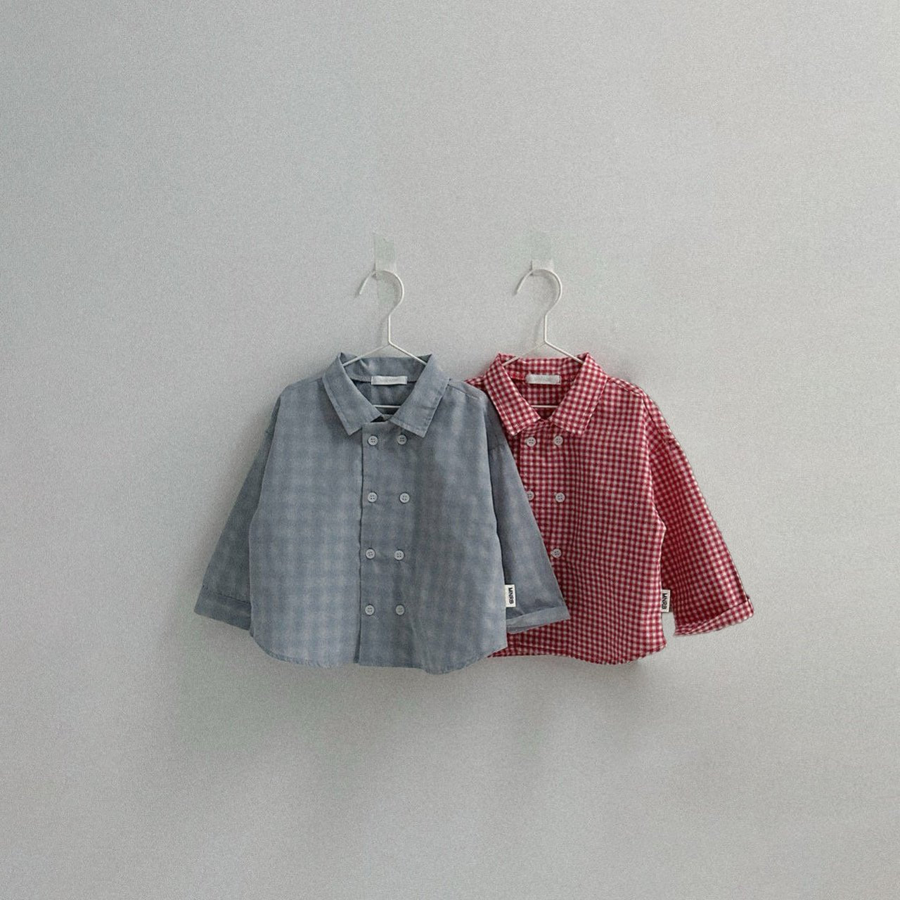 Toddler SP26 Plaid Double Button Up Shirt (10m - 4y) - 2 Colors - AT NOON STORE