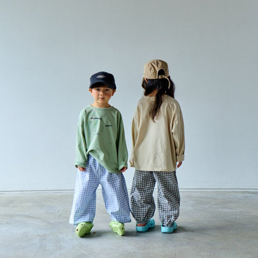 Toddler SP26 Plaid Jogger Pants (10m - 6y) - 2 Colors - AT NOON STORE
