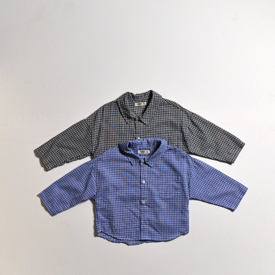 Toddler SP26 Plaid Long Sleeve Shirts (1 - 6y) - 2 Colors - AT NOON STORE