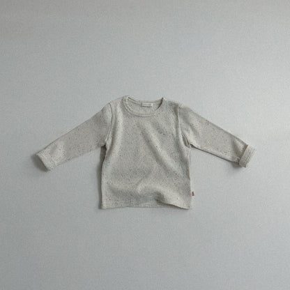 Toddler SP26 Pointelle Confetti Long Sleeve Top (10m - 4y) - Ivory - AT NOON STORE