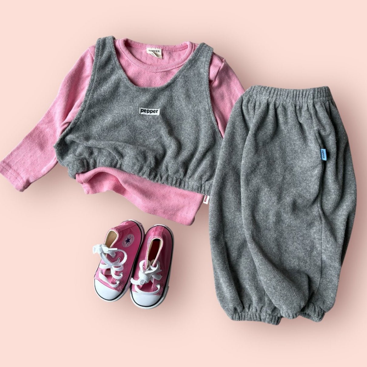 Toddler SP26 Pointelle Long Sleeve Top (1 - 7y) - 3 Colors - AT NOON STORE