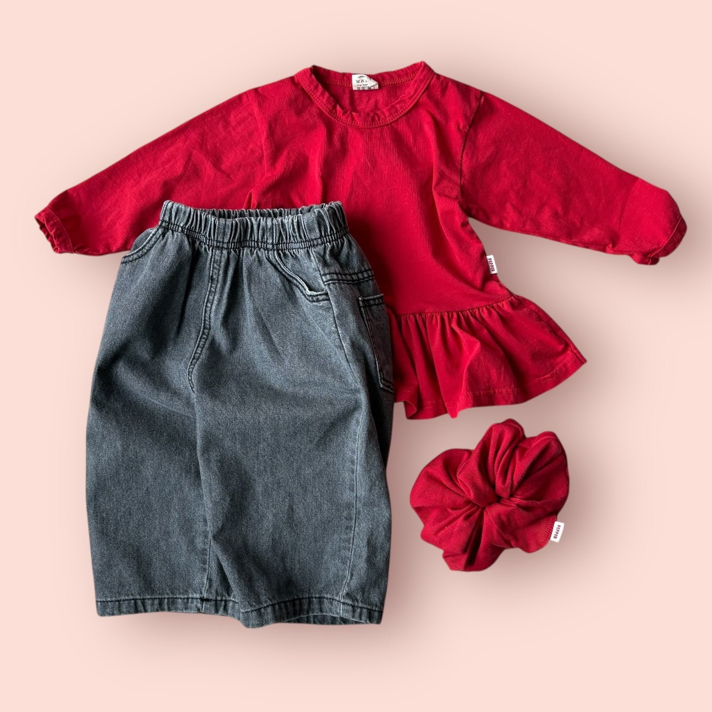 Toddler SP26 Pull - On Black Denim Pants (1 - 7y) - Black kids outfit