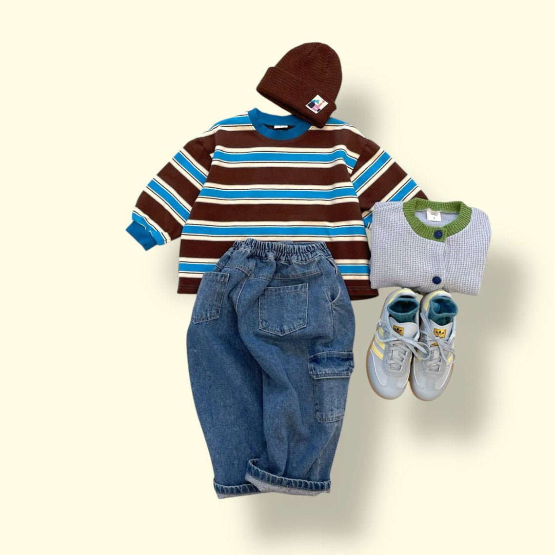 Toddler SP26 Retro Multi Stripe Long Sleeve Tee (3 - 7y) - 2 Colors - AT NOON STORE