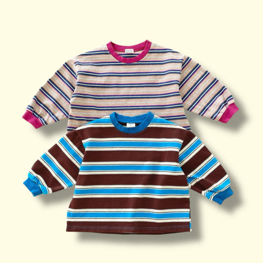 Toddler SP26 Retro Multi Stripe Long Sleeve Tee (3 - 7y) - 2 Colors - AT NOON STORE