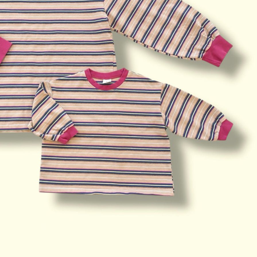 Toddler SP26 Retro Multi Stripe Long Sleeve Tee (3 - 7y) - 2 Colors - AT NOON STORE